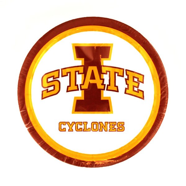 I-State Cardinal & Gold Paper Dinner Plates - 10 pack